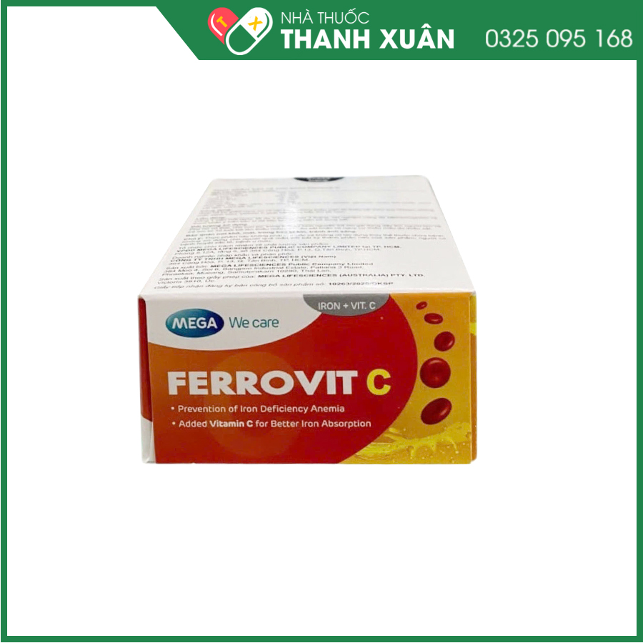 Ferrovit C giúp hỗ trợ giảm nguy cơ và các triệu chứng thiếu máu do thiếu sắt